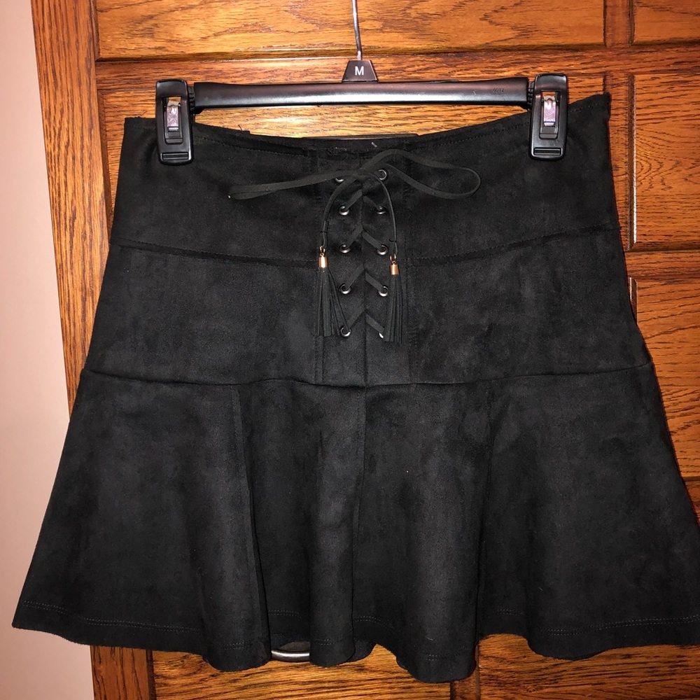 Black Suede Skirt